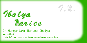 ibolya marics business card